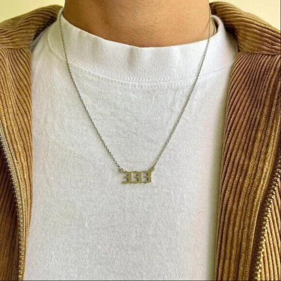 Other - 333 angel numbers numerology pendant chain necklace